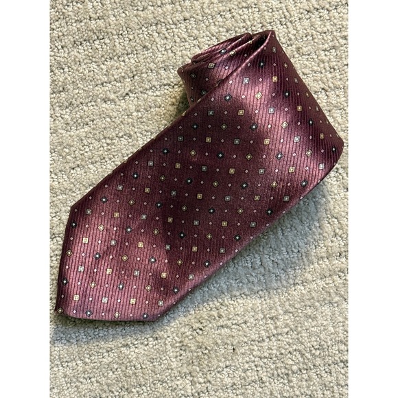 Barneys New York Seta-Silk-Soie Print Made in Italy‎ Tie 64" Diamond Pattern - Picture 1 of 6